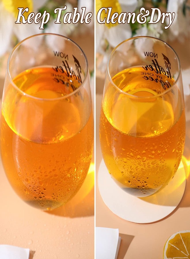 تاوباري مجموعة تاوباري من 200 قطعة من قواعد الأكواب الورقية للاستخدام مرة واحدة، بسماكة 1 مم، وقاعدة أكواب دائرية من الورق المقوى مقاس 4 بوصات، مناسبة للمشروبات في البارات والأعمال اليدوية والفنون وحفلات الزفاف (أبيض) - Image 5